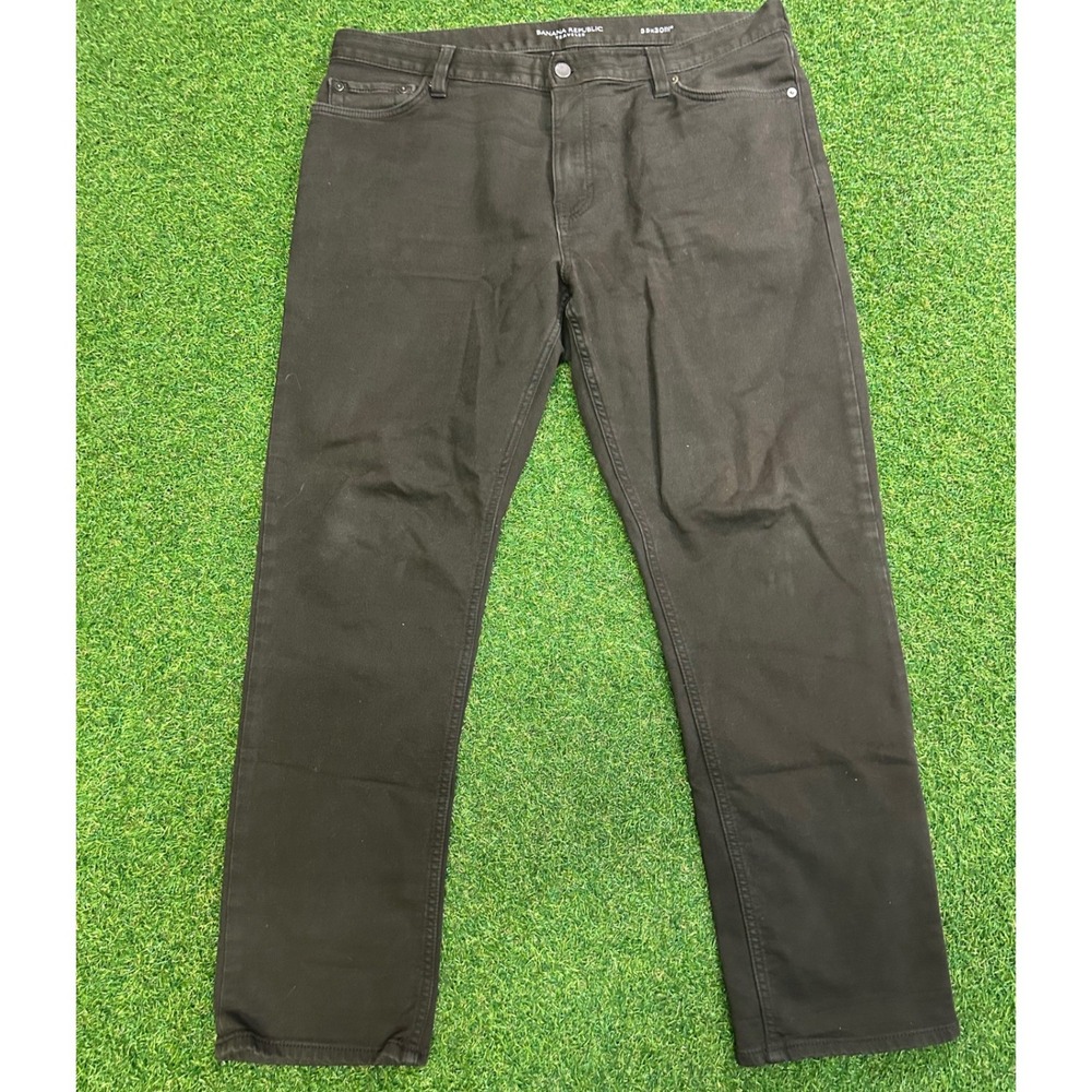Banana Republic Traveler Slim Fit Pants Mens 35x30 Espresso Brown Five Pocket